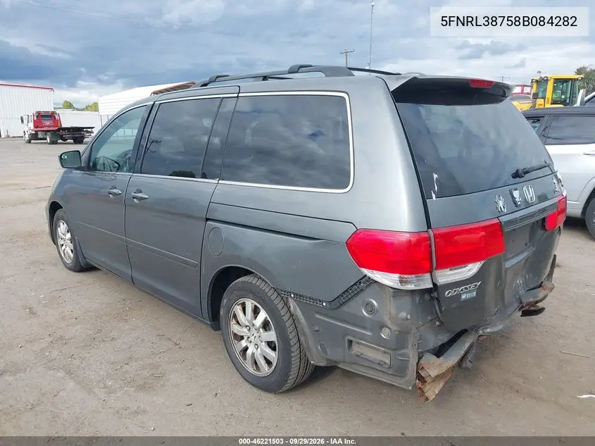 2008 HONDA ODYSSEY VIN 5FNRL38758B084282 — фото 3
