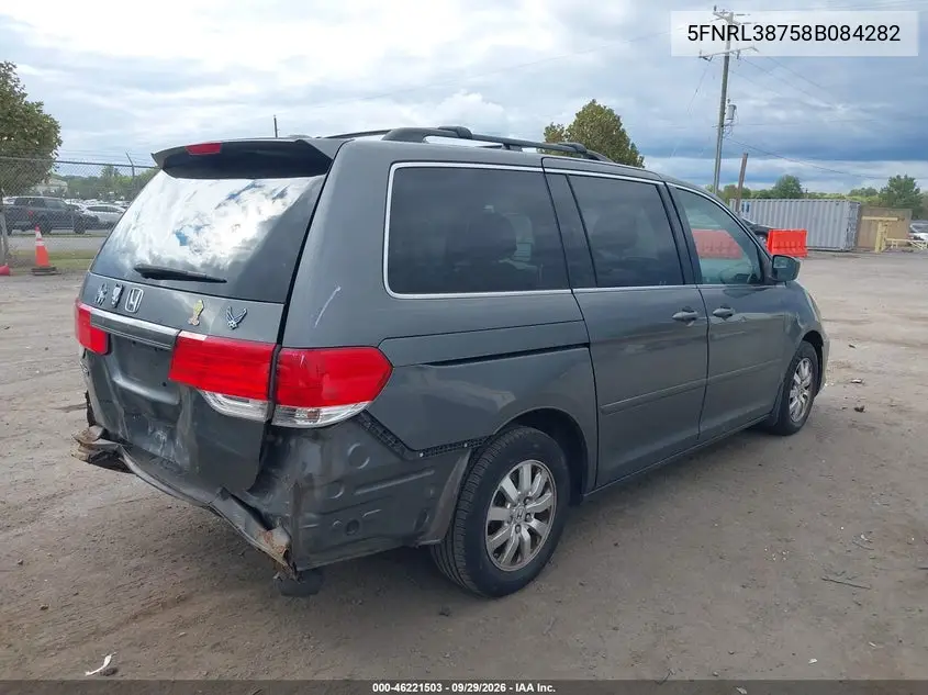 2008 HONDA ODYSSEY VIN 5FNRL38758B084282 — фото 4