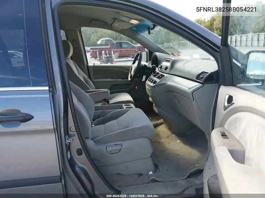 2008 HONDA ODYSSEY VIN 5FNRL38258B054221 — фото 5