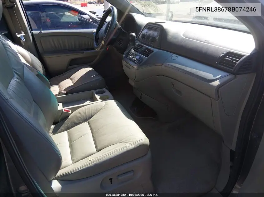 2008 HONDA ODYSSEY VIN 5FNRL38678B074246 — фото 5