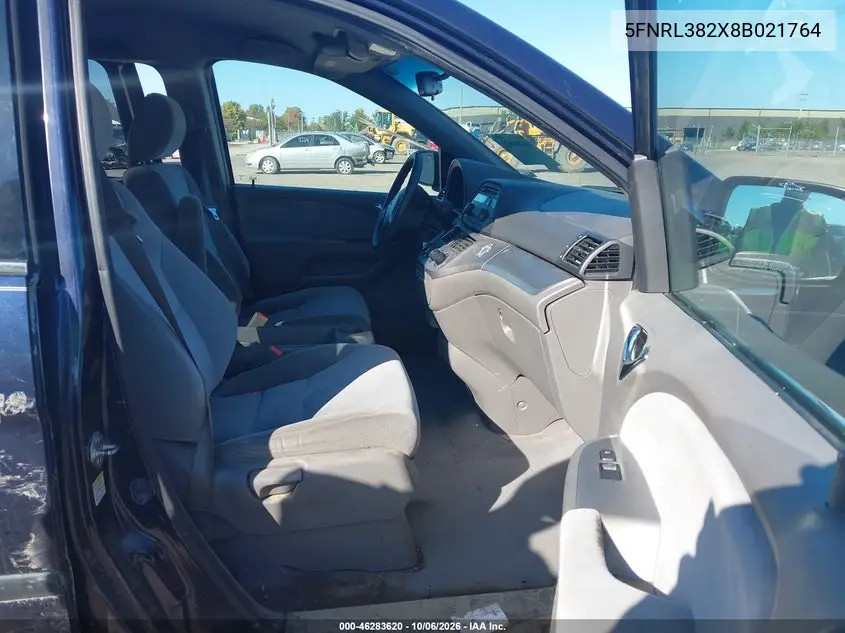 2008 HONDA ODYSSEY VIN 5FNRL382X8B021764 — фото 5