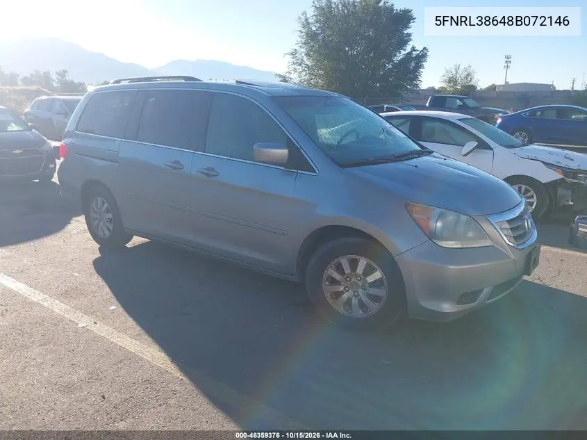 HONDA ODYSSEY 2008, VIN 5FNRL38648B072146