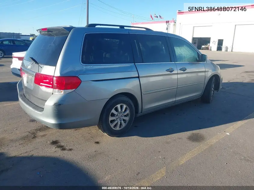 2008 HONDA ODYSSEY VIN 5FNRL38648B072146 — фото 4