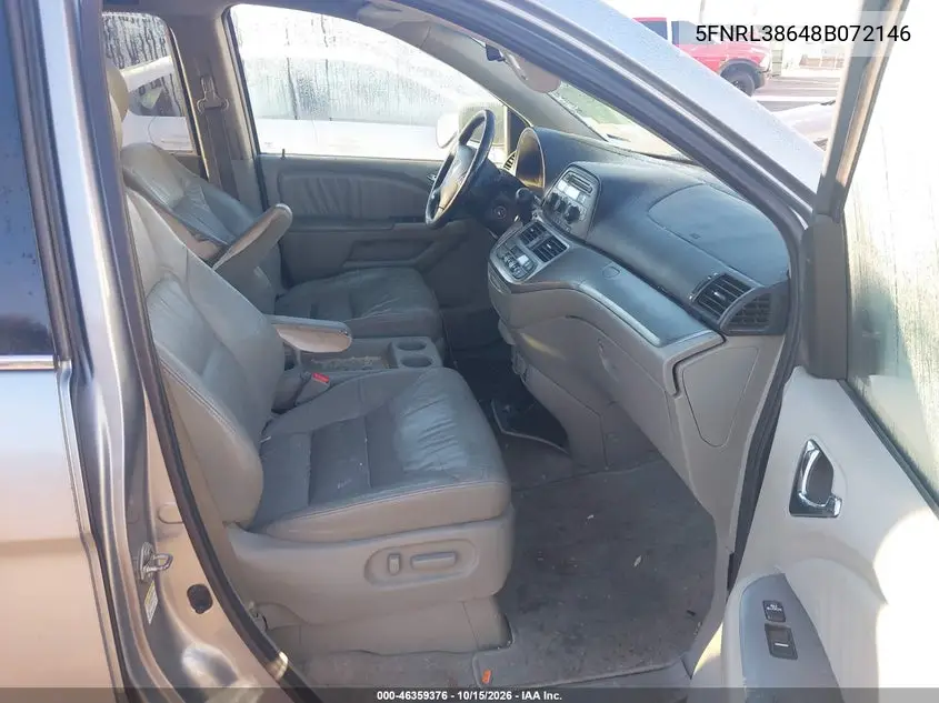 2008 HONDA ODYSSEY VIN 5FNRL38648B072146 — фото 5