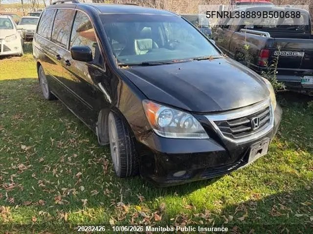 HONDA ODYSSEY 2009, VIN 5FNRL38889B500688