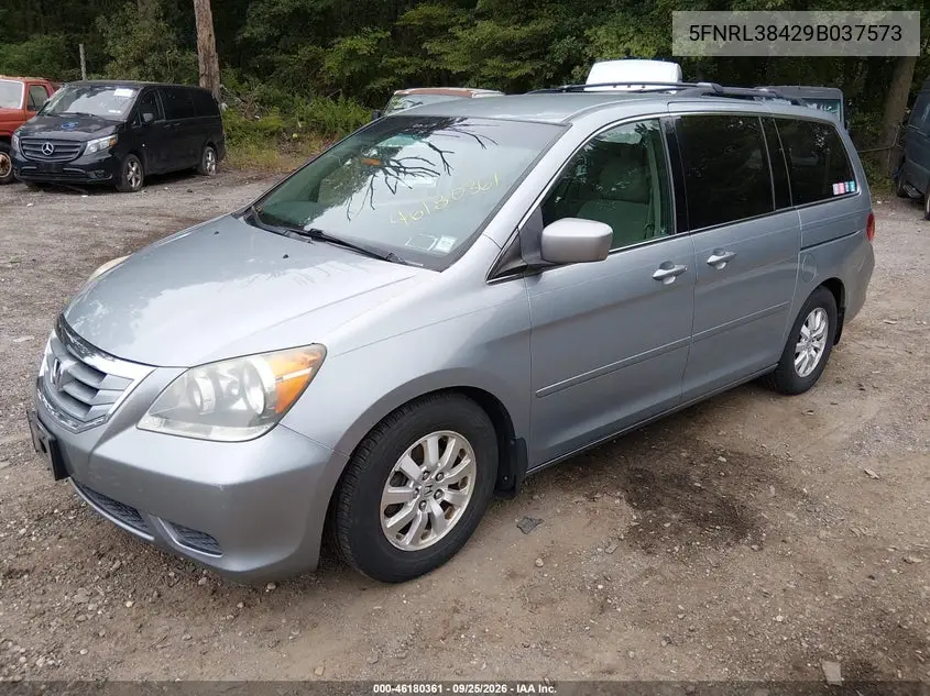2009 HONDA ODYSSEY VIN 5FNRL38429B037573 — фото 2