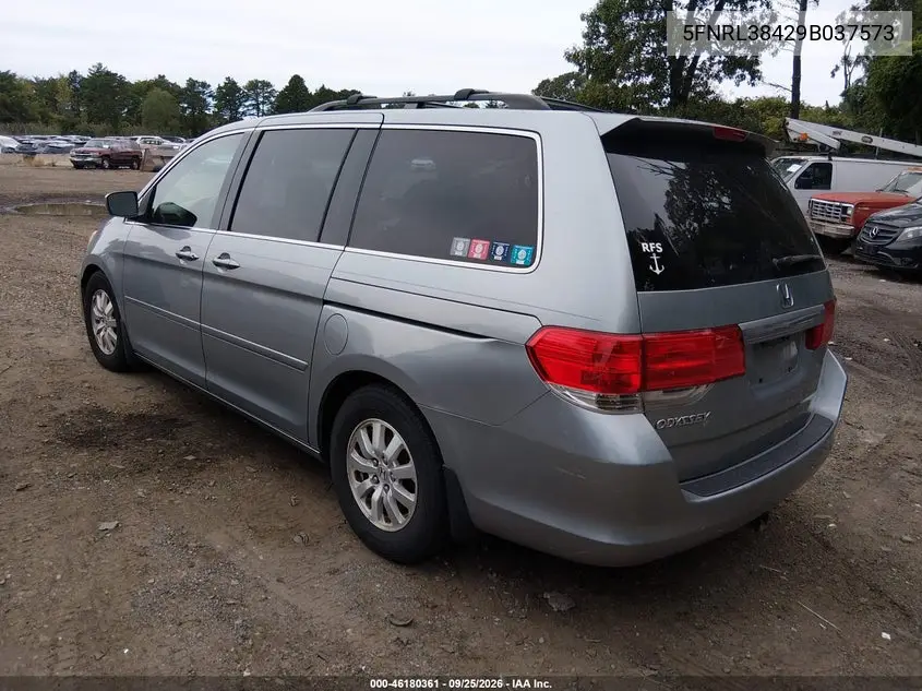 2009 HONDA ODYSSEY VIN 5FNRL38429B037573 — фото 3