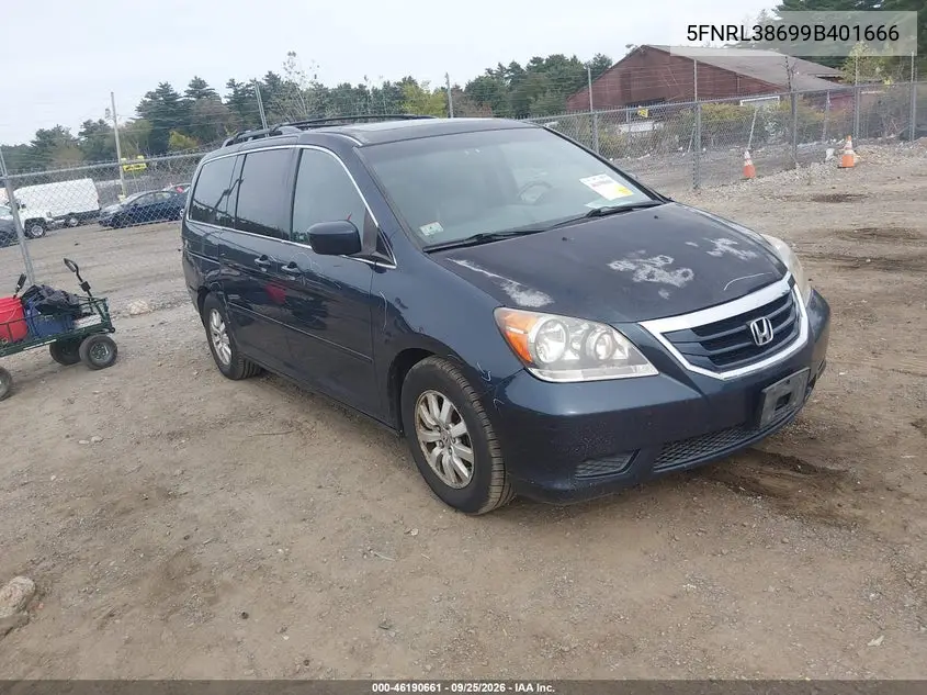 HONDA ODYSSEY 2009, VIN 5FNRL38699B401666