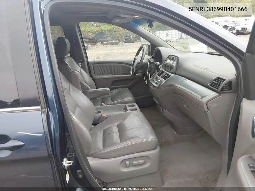 2009 HONDA ODYSSEY VIN 5FNRL38699B401666 — фото 5