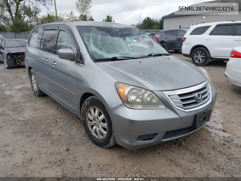 HONDA ODYSSEY 2009, VIN 5FNRL38749B023216