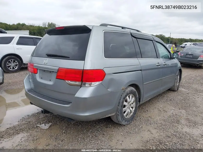 2009 HONDA ODYSSEY VIN 5FNRL38749B023216 — фото 4