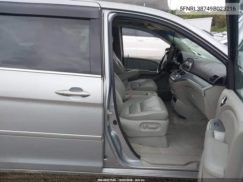 2009 HONDA ODYSSEY VIN 5FNRL38749B023216 — фото 5