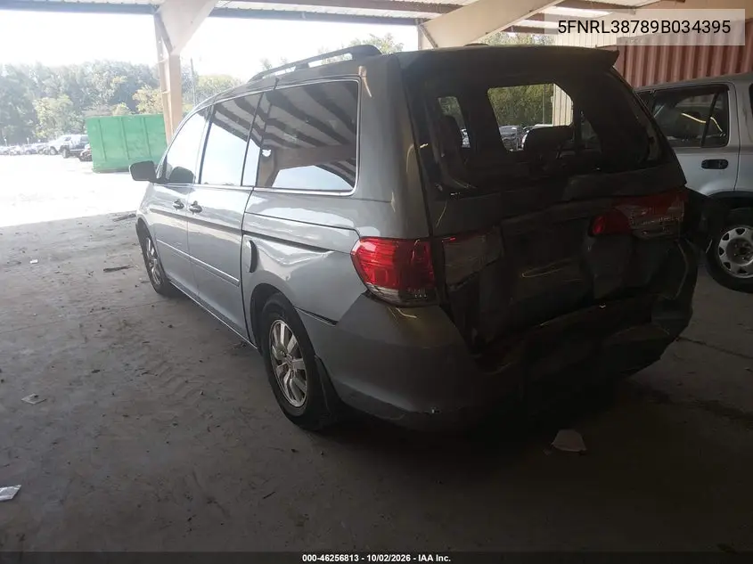 2009 HONDA ODYSSEY VIN 5FNRL38789B034395 — фото 3