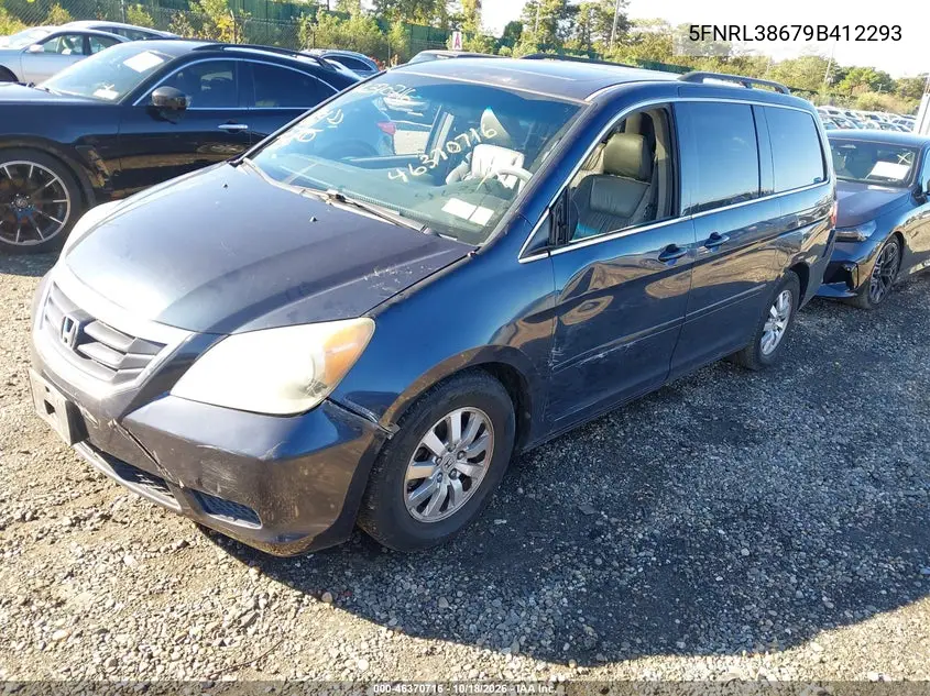 2009 HONDA ODYSSEY VIN 5FNRL38679B412293 — фото 2