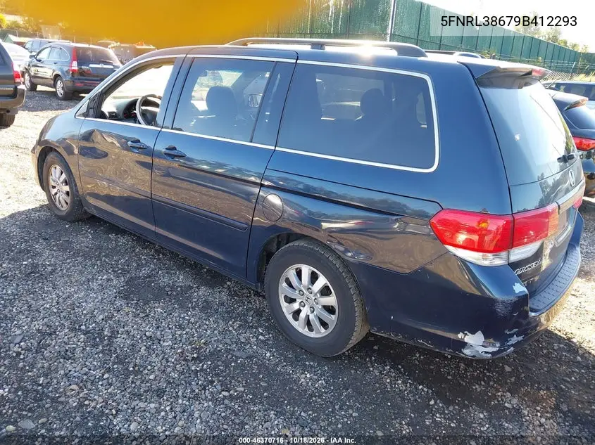2009 HONDA ODYSSEY VIN 5FNRL38679B412293 — фото 3