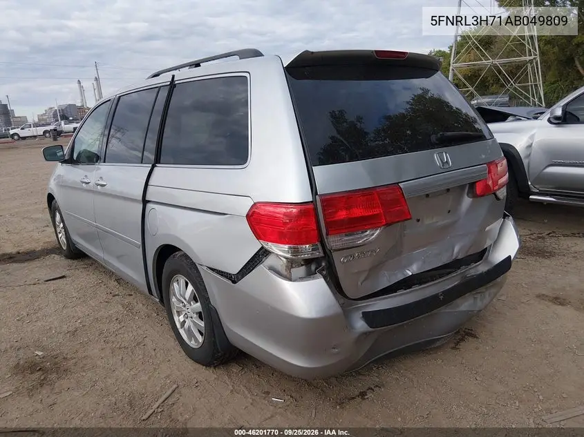 2010 HONDA ODYSSEY VIN 5FNRL3H71AB049809 — фото 3