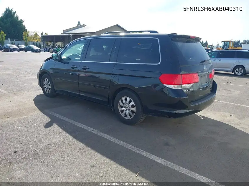 2010 HONDA ODYSSEY VIN 5FNRL3H6XAB040310 — фото 3