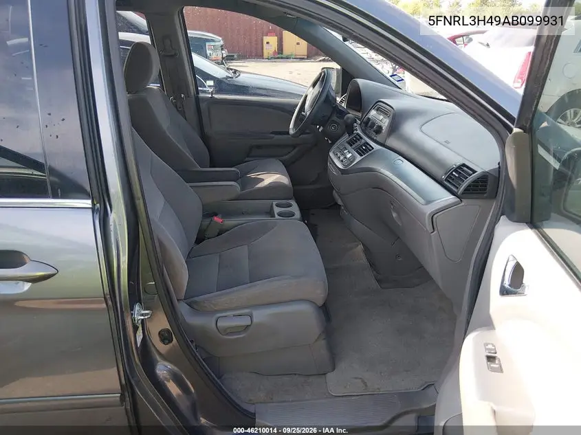 2010 HONDA ODYSSEY VIN 5FNRL3H49AB099931 — фото 5
