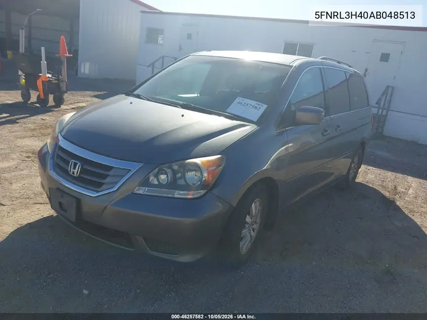 2010 HONDA ODYSSEY VIN 5FNRL3H40AB048513 — фото 2