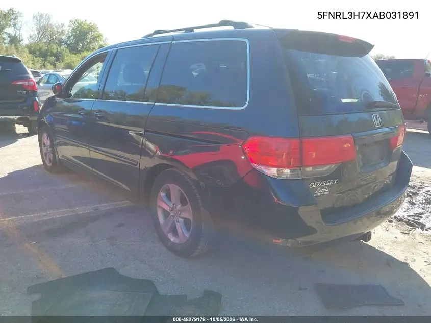 2010 HONDA ODYSSEY VIN 5FNRL3H7XAB031891 — фото 3