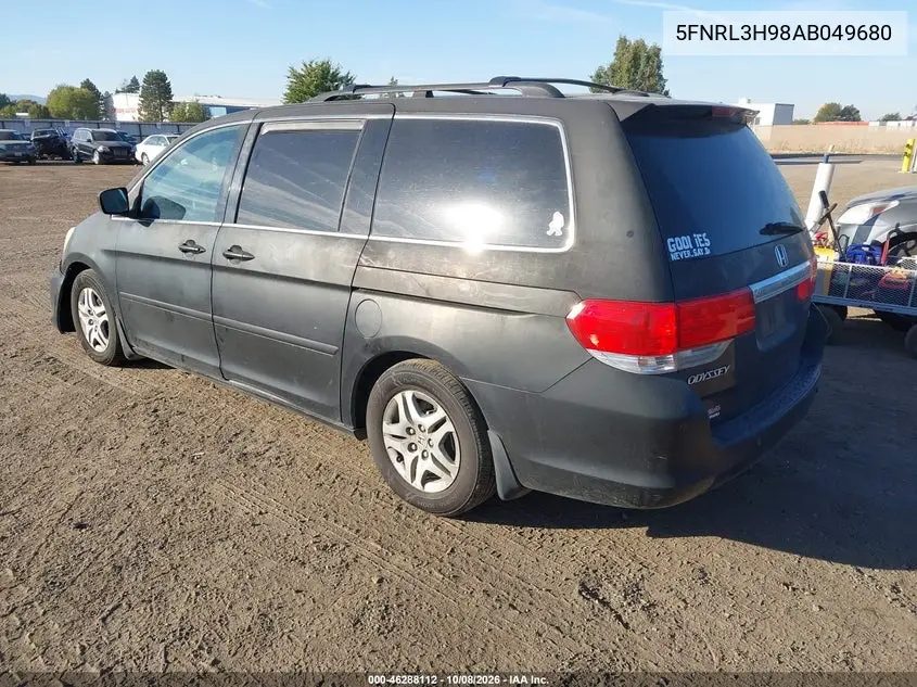 2010 HONDA ODYSSEY VIN 5FNRL3H98AB049680 — фото 3