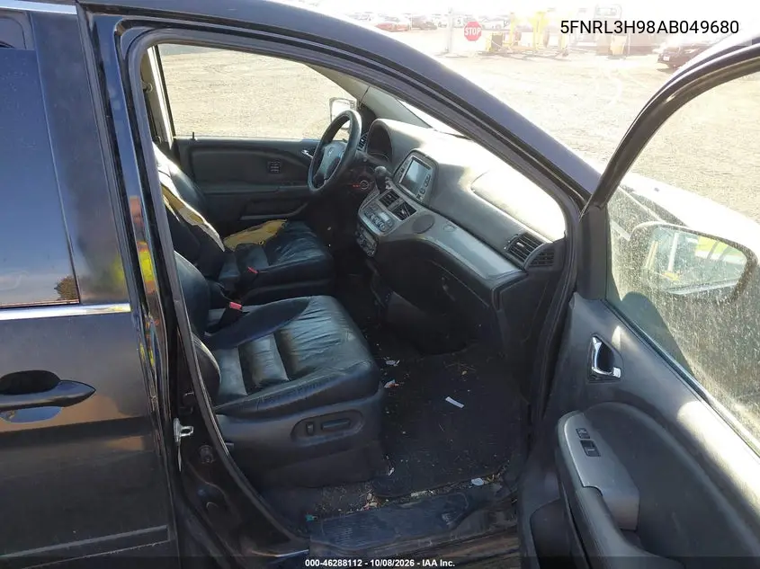 2010 HONDA ODYSSEY VIN 5FNRL3H98AB049680 — фото 5