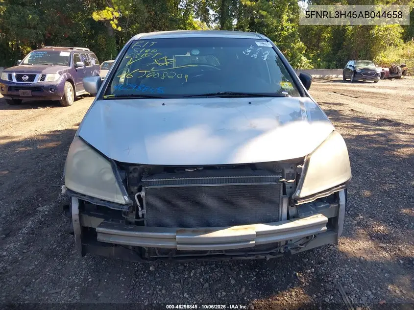 2010 HONDA ODYSSEY VIN 5FNRL3H46AB044658 — фото 6