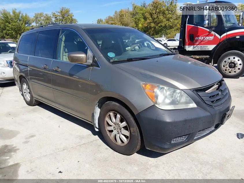 HONDA ODYSSEY 2010, VIN 5FNRL3H44AB009360