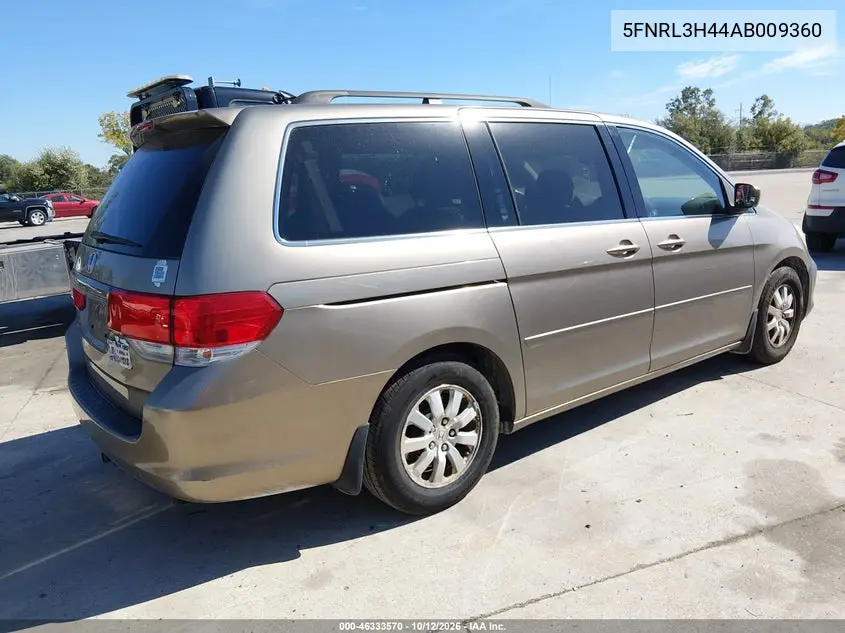 2010 HONDA ODYSSEY VIN 5FNRL3H44AB009360 — фото 4