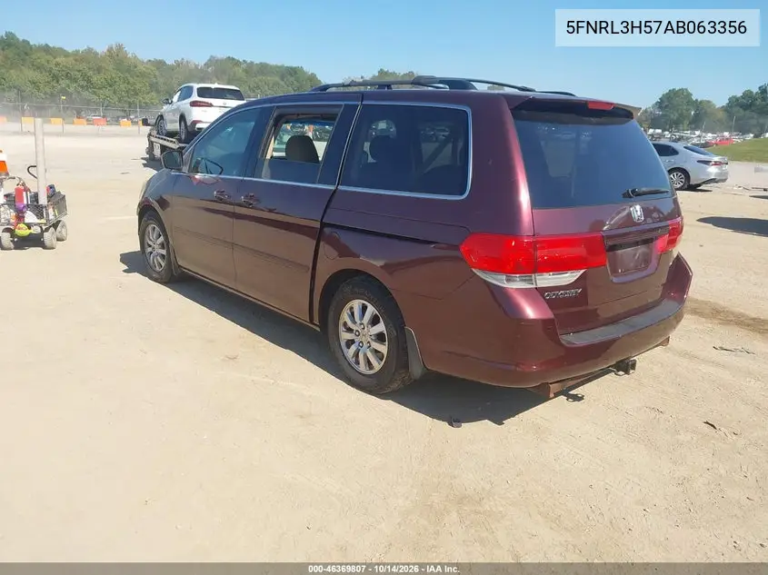 2010 HONDA ODYSSEY VIN 5FNRL3H57AB063356 — фото 3