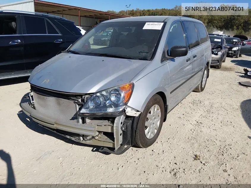 2010 HONDA ODYSSEY VIN 5FNRL3H23AB074201 — фото 2