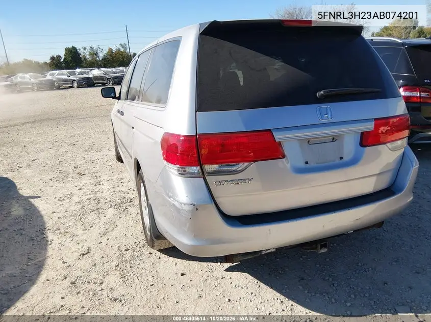 2010 HONDA ODYSSEY VIN 5FNRL3H23AB074201 — фото 3
