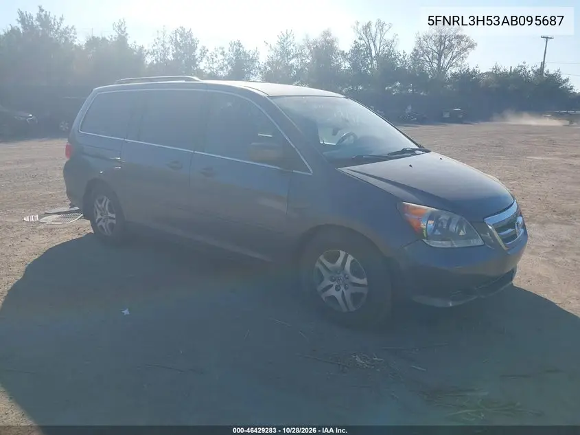 HONDA ODYSSEY 2010, VIN 5FNRL3H53AB095687