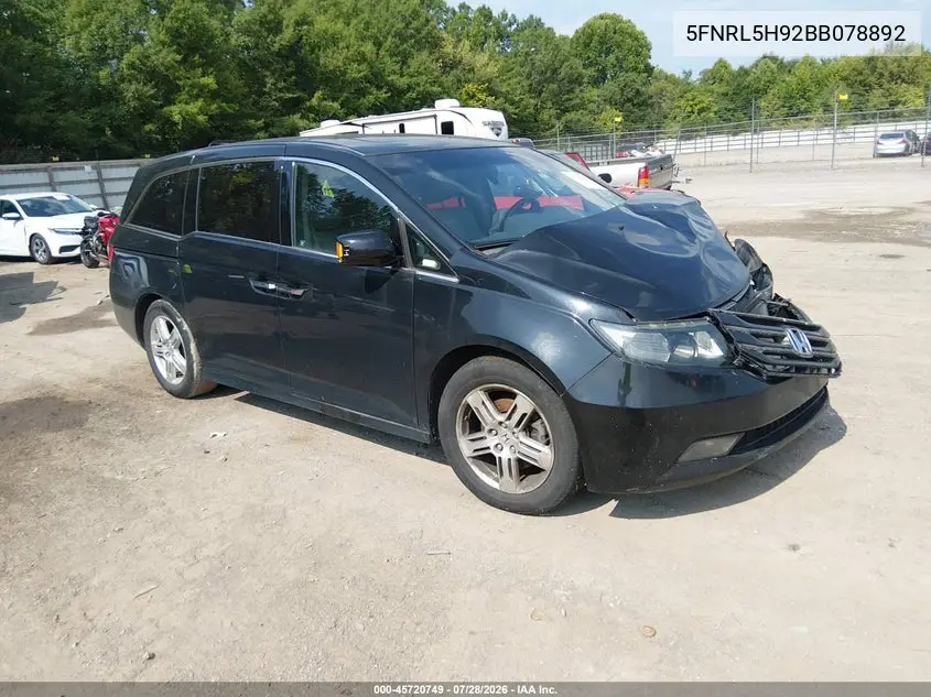 HONDA ODYSSEY 2011, VIN 5FNRL5H92BB078802