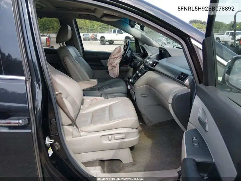 2011 HONDA ODYSSEY VIN 5FNRL5H92BB078802 — фото 5