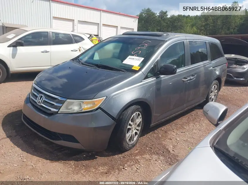 2011 HONDA ODYSSEY VIN 5FNRL5H64BB065927 — фото 2