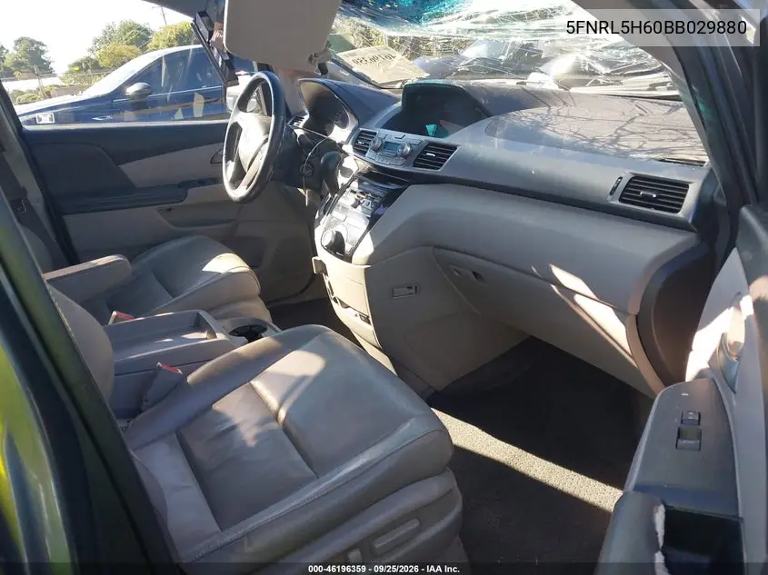 2011 HONDA ODYSSEY VIN 5FNRL5H60BB029880 — фото 5