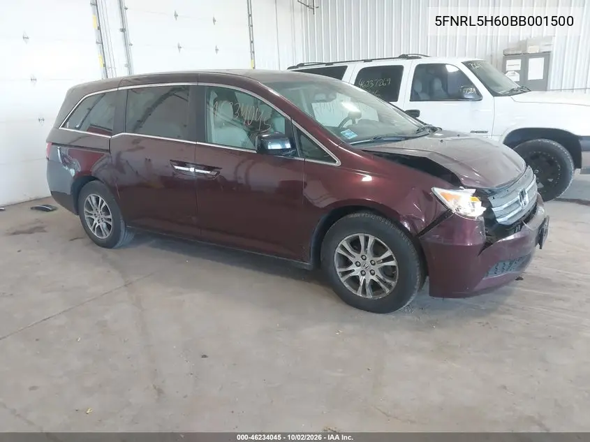 HONDA ODYSSEY 2011, VIN 5FNRL5H60BB001500