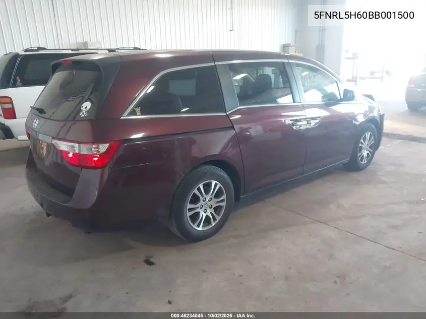 2011 HONDA ODYSSEY VIN 5FNRL5H60BB001500 — фото 4