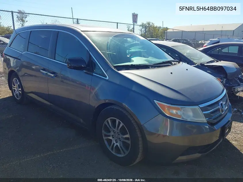 HONDA ODYSSEY 2011, VIN 5FNRL5H64BB097034