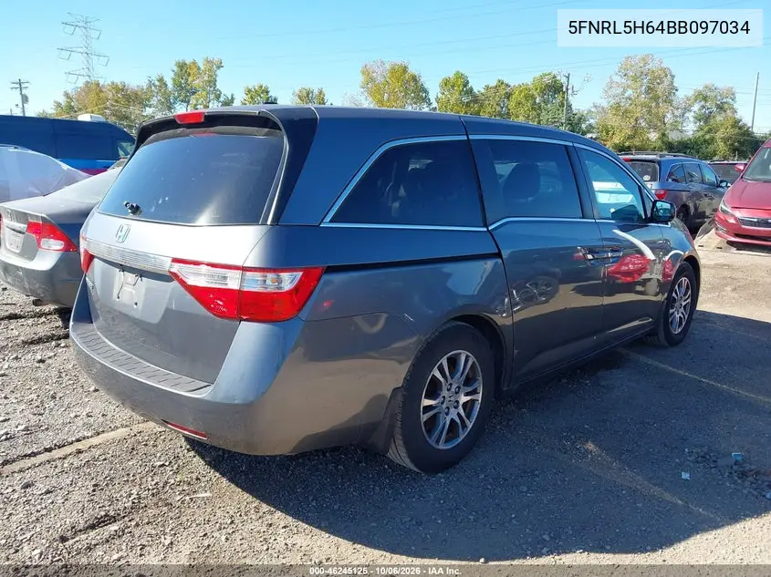 2011 HONDA ODYSSEY VIN 5FNRL5H64BB097034 — фото 4