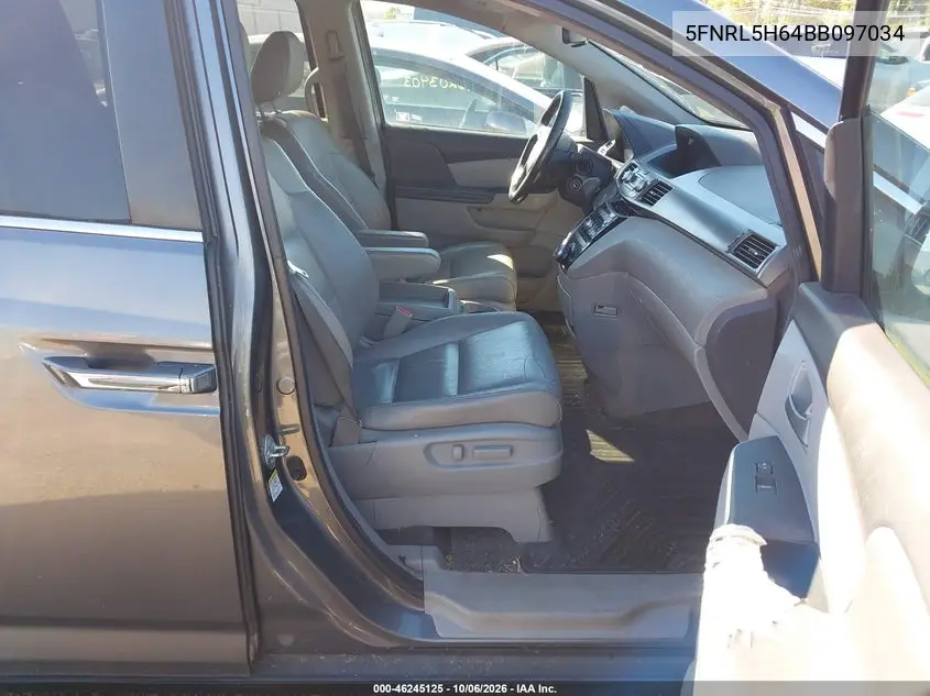 2011 HONDA ODYSSEY VIN 5FNRL5H64BB097034 — фото 5