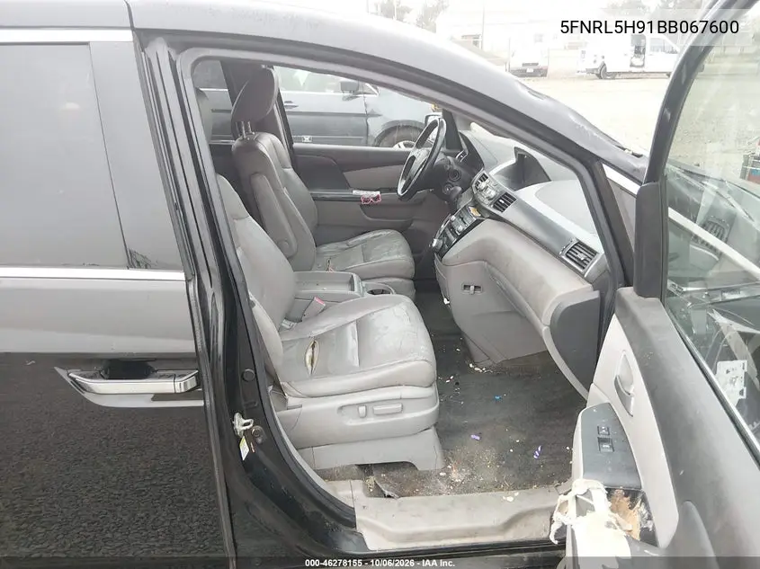 2011 HONDA ODYSSEY VIN 5FNRL5H91BB067600 — фото 5