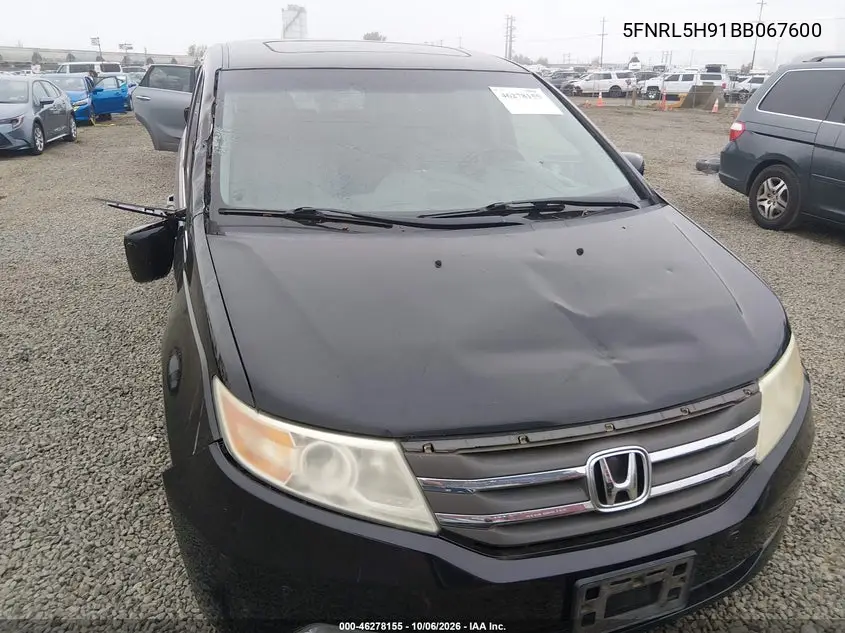 2011 HONDA ODYSSEY VIN 5FNRL5H91BB067600 — фото 6