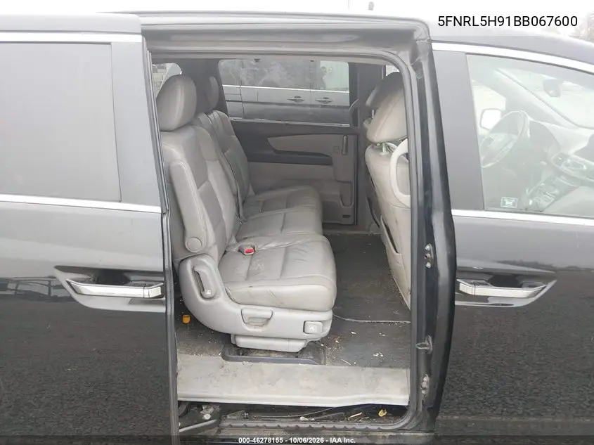 2011 HONDA ODYSSEY VIN 5FNRL5H91BB067600 — фото 8