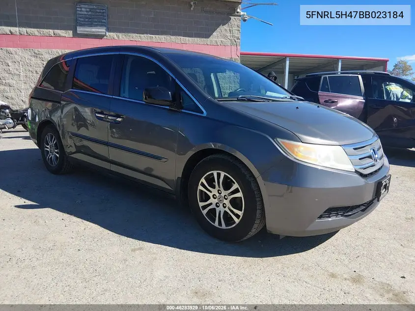 HONDA ODYSSEY 2011, VIN 5FNRL5H47BB023184