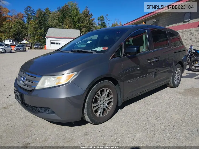 2011 HONDA ODYSSEY VIN 5FNRL5H47BB023184 — фото 2