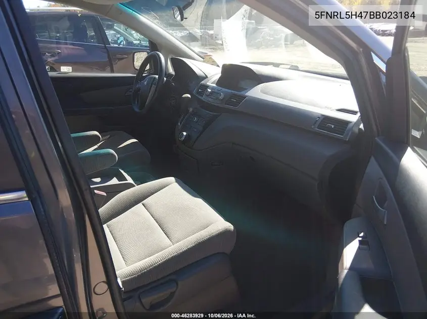 2011 HONDA ODYSSEY VIN 5FNRL5H47BB023184 — фото 5