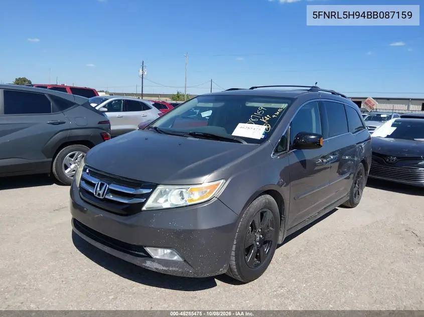2011 HONDA ODYSSEY VIN 5FNRL5H94BB087159 — фото 2