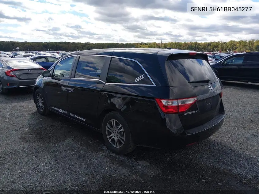 2011 HONDA ODYSSEY VIN 5FNRL5H61BB045277 — фото 3